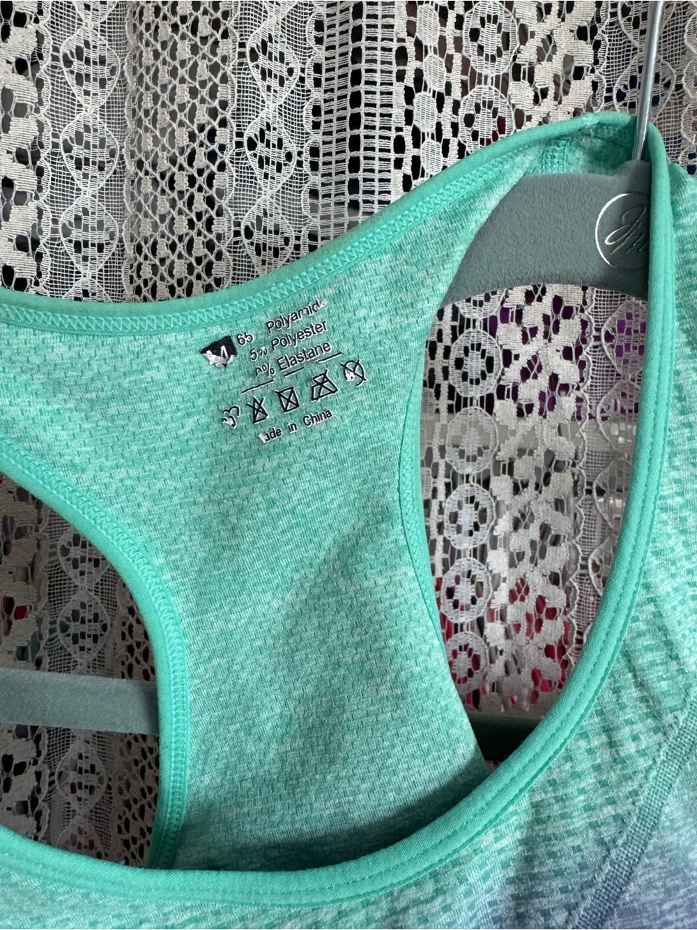 Seamless Ombre Sports Bra & Legging Set - Mint to Purple
